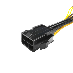 Lõi đồng 6 pin PCI Express để kép PCIe 6 + 2 8 pin cáp điện Bo mạch chủ Card đồ họa PCI-E Riser GPU Cáp dữ liệu điện 22cm - Product Image 2