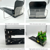 Poussoir d'étagère de bouteille de boisson de supermarché de largeur réglable automatique de XLW avec le système de poussoir en métal de prix concurrentiel