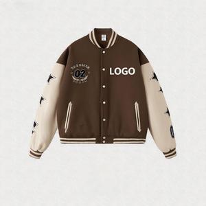 Chaqueta de Invierno Personalizada para Hombre, Diseño Color Block con Apliques, Alta Calidad, Manga Larga, OEM, Uniforme de Béisbol para Exteriores - Product Image 2