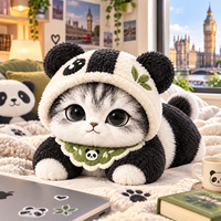 Peluche Panda Mignon à Capuche, Jouet en Peluche Doux, Fabricant OEM ODM et Fournisseur en Gros pour Programmes de Cadeaux de Détail