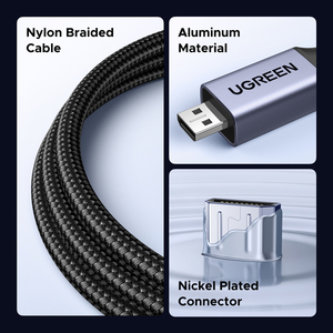 <span class=keywords><strong>Adaptateur</strong></span> Micro <span class=keywords><strong>HDMI</strong></span> vers <span class=keywords><strong>HDMI</strong></span> UGREEN 8K 60Hz 3D <span class=keywords><strong>pour</strong></span> GoPro Hero 7 Raspberry Pi 4 Sony Nikon avec câble <span class=keywords><strong>HDMI</strong></span> tressé - Product Image 5