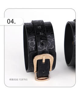 Высококачественные кожаные наручники для БДСМ, регулируемые, с серебряной металлической пряжкой. - Product Image 4