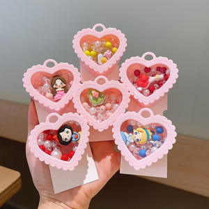 Petite boîte cadeau pour enfants, collier pour filles de 3 à 7 <span class=keywords><strong>ans</strong></span>, <span class=keywords><strong>bracelet</strong></span> en perles de dessin animé, princesse, en résine plastique - Product Image 1