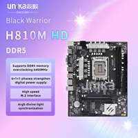 Motherboard UNIKA UN-H810M HD DDR5 BLACK WARRIOR Baru H810/LGA1851 Mendukung CPU Seri Ultra 200 Harga Pabrik