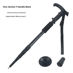 屋外旅行伸縮ハイキングスティッククライミングトレッキングポールアルミニウム合金ゴム調整可能長20-50cm炭素タングステン - Product Image 6
