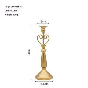 欧洲复古五头烛台金属装饰酒店婚宴三头蜡烛特别西餐厅烛光 - Product Image 6