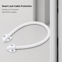 Protector de Cable para Cerraduras Inteligentes, de Aleación de Zinc, Blanco, de 40 cm, Resistente a los Rayos UV y a los Daños, Personalizado
