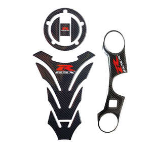 Tablero de fibra de carbono pareado tapa del tanque de combustible almohadilla del tanque de gasolina pegatinas de motocicleta para motocicletas Suzuki <span class=keywords><strong>gsxr</strong></span> <span class=keywords><strong>1000</strong></span> 750 600 - Product Image 2