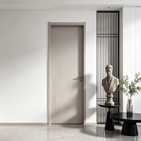 Porte de chambre moderne en bois massif, très vendue, silencieuse et insonorisée, à ouverture latérale pour la décoration intérieure.