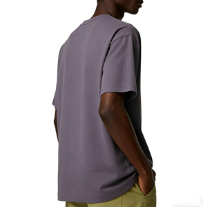 T-shirt uni grande taille avec logo personnalisé, vêtements pour hommes, coton lourd 240g, t-shirt oversize blanc - Product Image 3