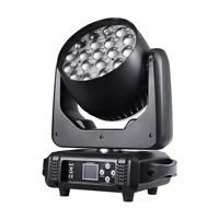 Joyfirst 19x15W RGBW Wash Cabeza móvil Zoom Dj DMX512 25/14CH LED Cabeza móvil Wash Luces de escenario
