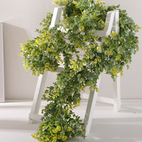 Guirlande de plantes artificielles en rotin d'eucalyptus de haute qualité, 6 pieds de long, toucher réaliste, pour la maison, les mariages, les arches de table