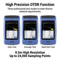 Réflectomètre optique temporel (OTDR) portable de haute précision 3,5 pouces 70 km, format compact, avec VFL et OPM pour FTTH et CATV