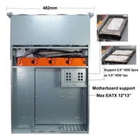 2U Hot-Swap Servergehäuse NAS-Gehäuse Servidor 12 Einschübe SAS SATA Backplanes 12 Festplatten