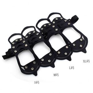 Hot Selling Outdoor Silicone Ice Grippers, 10-Tooth Non-Slip Snow Crampons with <b>Velcro</b> <b>Straps</b> for Hiking & Climbing Shoes - Product Image 2