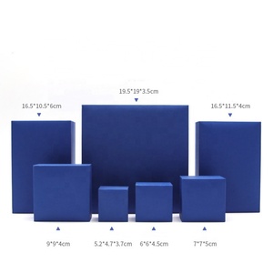 Custom Logo <b>Packaging</b> Jewelry <b>Box</b> Simple Design Leatherette Paper Velvet Rectangle Shape for Rings Earrings Necklaces Bracelets - Product Image 1