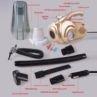Pompe à air gonflable multifonctionnelle 4-en-1 en ABS de qualité supérieure 12V, aspirateur de voiture haute puissance, gonfleur de pneus électrique automobile