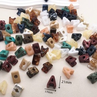 Perles en acrylique bicolores effet marbre à trou horizontal large pour bracelets, porte-clés et breloques de sac DIY – Vente en gros
