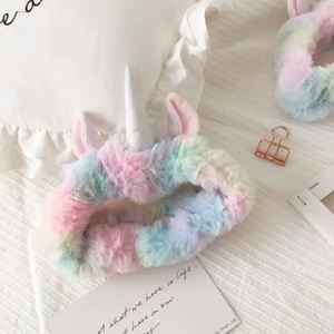 ที่คาดผมตุ๊กตายูนิคอร์นไล่สีแบบ Tie-dye สินค้าขายดีข้ามพรมแดน ของเล่นตุ๊กตาผ้าพลัฌสำหรับมัดผม สไตล์ยุโรปและอเมริกา - Product Image 3