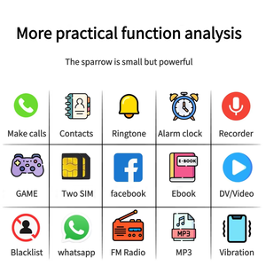 I16 Pro Mini Lật Điện Thoại Di Động 2G GSM <span class=keywords><strong>Dual</strong></span> <span class=keywords><strong>Sim</strong></span> Thẻ Tốc Độ Quay Số Video Máy Nghe Nhạc Ma Thuật Bằng Giọng Nói 3.5Mm Jack FM Nhỏ Gấp Điện Thoại Di Động - Product Image 6