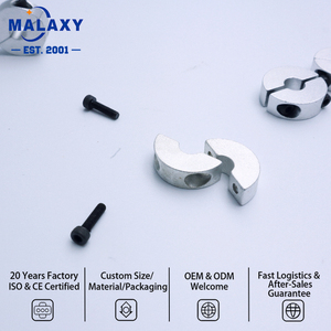 MALAXY - แหวนยึดแกนอะลูมิเนียมแบบแยกส่วนชนิดหนีบสำหรับรางนำทางเชิงเส้น, แหวนยึดแกนออปติคอล, แหวนจำกัดระยะสำหรับเครื่องจักร - Product Image 2