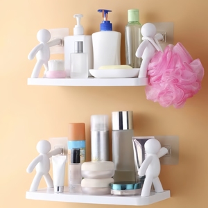 Étagère flottante étagère <span class=keywords><strong>de</strong></span> <span class=keywords><strong>rangement</strong></span> auto-adhésive pour décoration murale jouets étagère salle <span class=keywords><strong>de</strong></span> bain distributeur <span class=keywords><strong>de</strong></span> savon support - Product Image 3