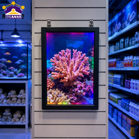 Cadre lumineux LED RGB contrôlé par application, éclairage arrière en acrylique pour affichage d'art, avec télécommande