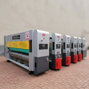 Máquina Automática para Fabricación de Cajas de Cartón, Impresora Flexográfica de 1-4 Colores, Ranuradora, Troqueladora, Empaquetadora - Product Image 1