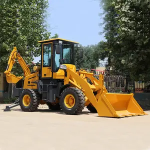 1Ton 1.5T 2T 2.5T 3T China small tractor with loader and backhoes farm tractor Retroexcavadora backhoe loader for sale