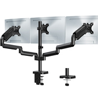 Support d'écran 13-34 pouces Écran réglable à double bras de moniteur Support de moniteur portable