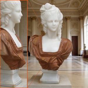 Busto de Mármol Europeo Octaviano Augusto, Escultura de Piedra Intrincada, Duradera para Jardín/Villa - Product Image 5