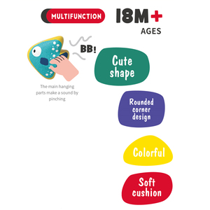 Tapis d'éveil pour bébé en coton, jouet éducatif 3 en 1, non toxique, pour nouveau-nés jusqu'à 24 <span class=keywords><strong>mois</strong></span> - Product Image 3
