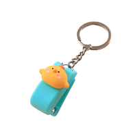 Mini agrafeuse manuelle portable et adorable en métal et plastique, porte-clés, accessoire de bureau