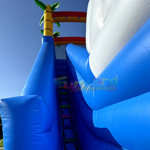 Giant outdoor commercial bouncy castle commercial jump <b>house</b> <b>inflatable</b> shark water slide with swimming pool - Product Image 6