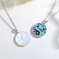 Collier avec pendentif arbre de vie, pierre naturelle, en argent sterling 925, coquille d'abalone, mère de la perle
