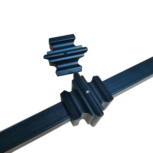 Celia Diseño moderno 3/4 \ "Collares forjados de aluminio Tapas de poste Valla de listón de protección agrícola con enrejado y puertas - Product Image 3