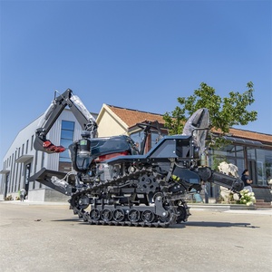 New <b>Ride</b>-<b>on</b> Mini Tracked Tractor Tiller Rotary Agricultural with <b>Digger</b> Function - Product Image 5