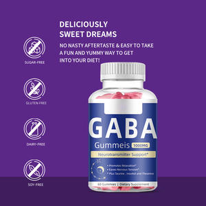 OEM/ODM Marque distributeur Usine Gommes GABA Mélatonine 5-HTP Acide gamma-aminobutyrique Gommes Prix - Product Image 4