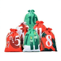 Ensemble cadeau en coton biologique et lin CM Christmas avec sac de rangement sécurisé imprimé en sérigraphie, logo personnalisé, origine Zhejiang