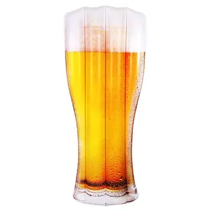 Usine personnalisée pinte gonflable de bière flotteur de piscine durable gonflable tasse de bière matelas pneumatique gonflable salon radeau