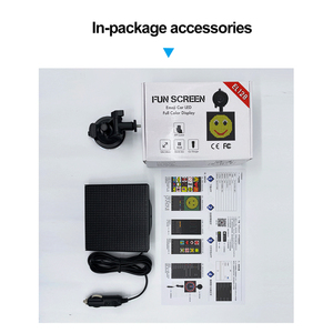 Écran à LED Sonic Boom Écran d'expression de fenêtre arrière de voiture Lumière d'expression de voiture Led Téléphone portable Mot modifié Connexion Bluetooth - Product Image 4