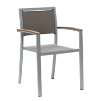 Chaises de jardin empilables en aluminium, couleur au choix, directement de l'usine, fauteuil de terrasse pour café, chaise Teslin pour salle à manger