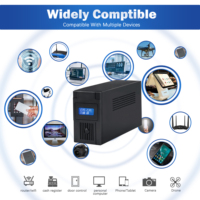 Alimentation sans interruption (ASI) à onde sinusoïdale simulée Tower Line Interactive 1000VA 12V avec écran LCD pour routeur et usage domestique