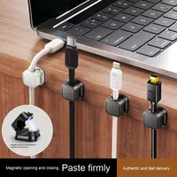 Organisateur de câble magnétique en plastique flexible pour le stockage des données de la voiture Clip de câble de chargement de téléphone portable avec prise à pression
