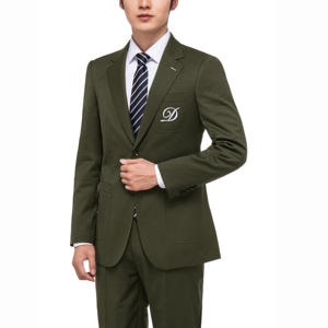 Traje de Negocios Moderno <span class=keywords><strong>para</strong></span> Hombre, Azul Rey, Solapa de Muesca, Cierre de un Botón, Tela TR, Traje de Novio - Product Image 4