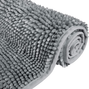 Shiny Absorbent Shaggy Chenille Bath Mat <strong>Bathroom</strong> <strong>Products</strong> - Product Image 1