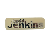 Placas de Identificación Personalizadas para Automóviles, Logotipo de Moldeo por Inyección, Placas de Identificación de Aluminio para Oficina, Placas de Identificación Plateadas/Doradas en Blanco