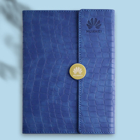 Ensemble de carnet de notes A5 de luxe personnalisé, couverture rigide en PU, journal d'affaires avec stylo, coffret cadeau promotionnel pour le bureau