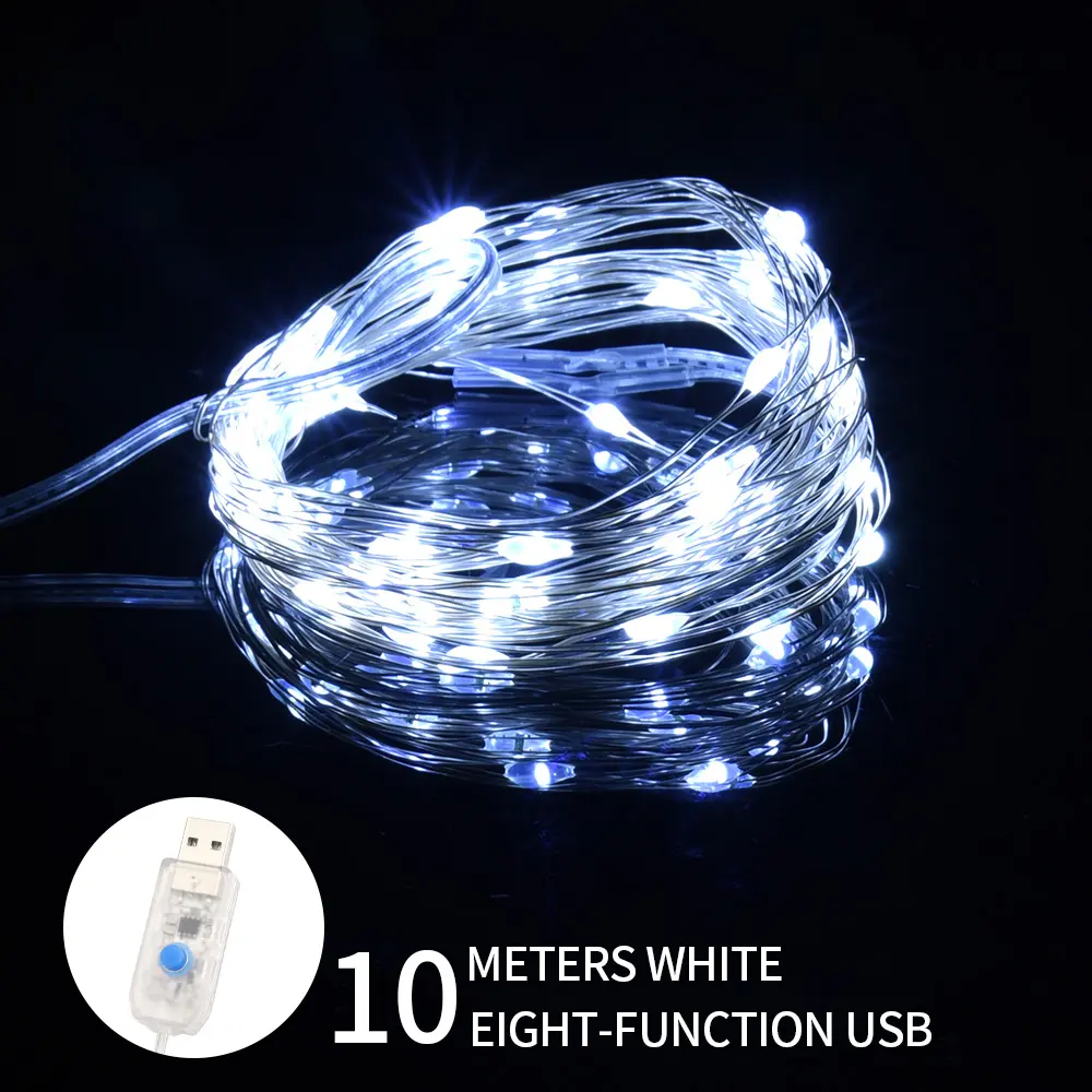 핫 세일 장식 방수 야외 7m 50 leds 크리스마스 결혼식 생일 파티의 USB Led 문자열 조명