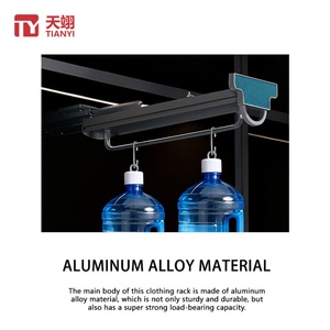 TIANYI TY-9113 Accesorios de Armario, Organizador de Armario Invisible, Perchero Desmontable Oculto de Aleación de Aluminio para Pantalones, Montaje Superior - Product Image 2